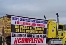 Protesta de Transportistas en el Entronque de Juan Sarabia