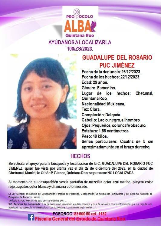 Alerta Por Desaparición De Mujer En Chetumal Noticias De Quintana Roo 0209